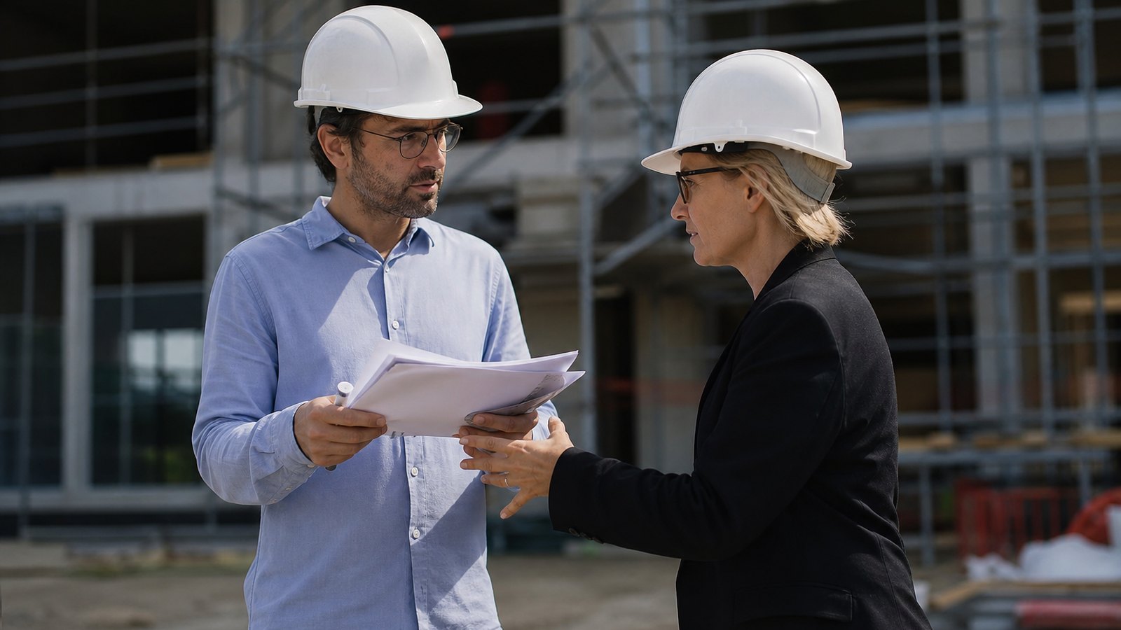 Relevé d'une réserve lors de la réception d'un chantier